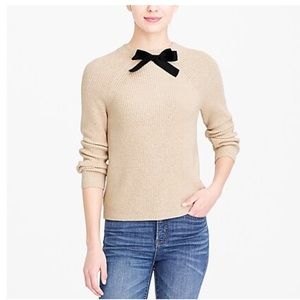 J. Crew Bow-Neck Sweater in Cream / Beige